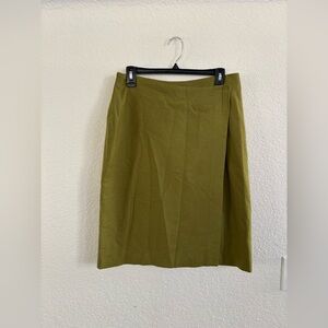 LOFT Olive A-Line Skirt